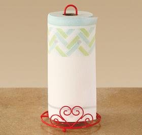 Paper Towel Holder With Scrolled Heart Design