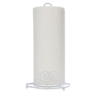 Paper Towel Holder With Scrolled Heart Design