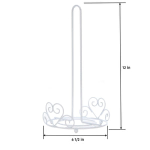 Paper Towel Holder With Scrolled Heart Design