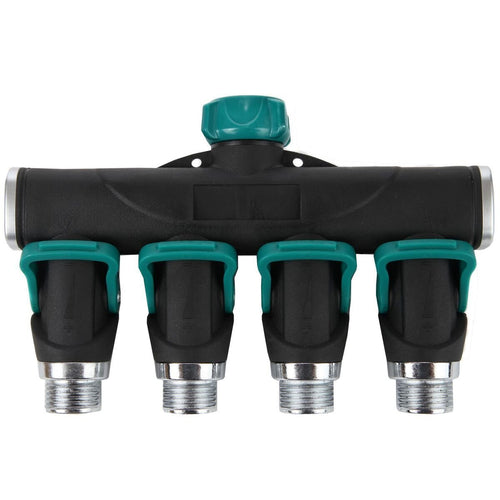 4-Way Hose Splitter. Heavy Duty Garden Water Hose Splitter.