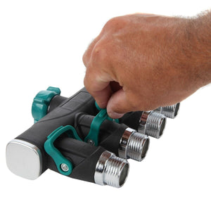 4-Way Hose Splitter. Heavy Duty Garden Water Hose Splitter.