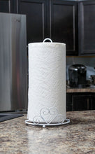 Paper Towel Holder With Scrolled Heart Design