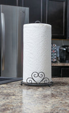 Paper Towel Holder With Scrolled Heart Design